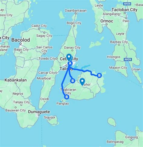 bohol to clark|Google Maps.